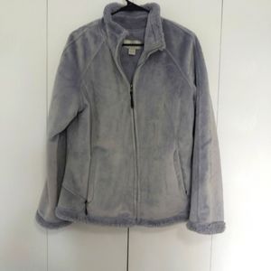 Green Tea gray coat faux fur cozy